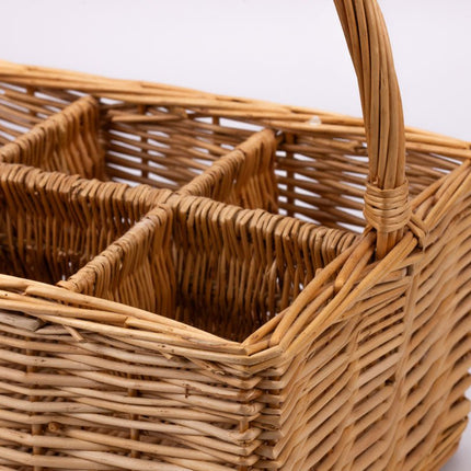 Panier à bouteilles en osier