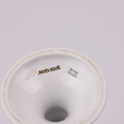 Bougeoir motif floral en porcelaine de Limoges