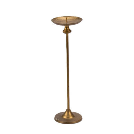 Bougeoir en laiton d'une hauteur de 30 cm doré