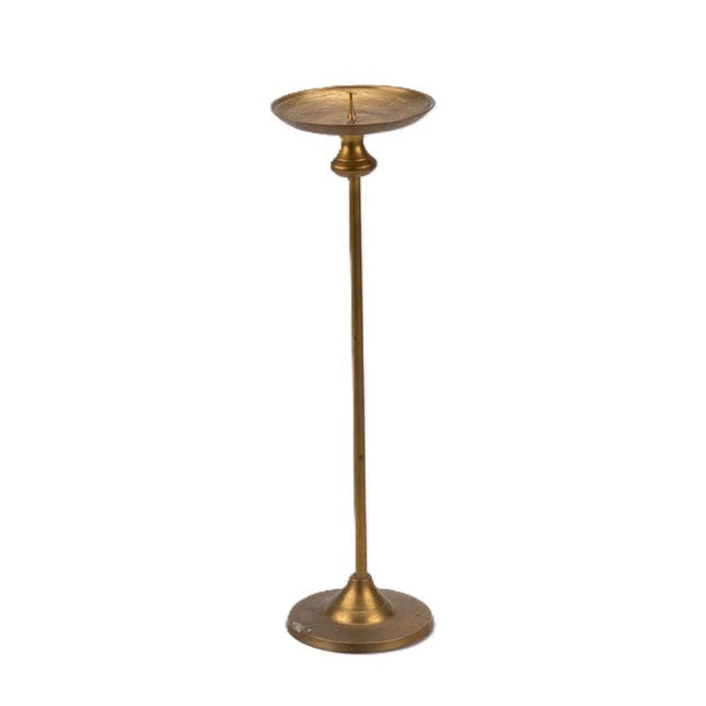 Bougeoir en laiton d'une hauteur de 30 cm doré
