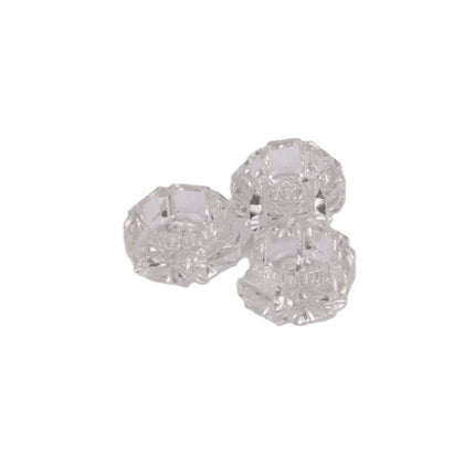 3 petits bougeoirs en verre transparent