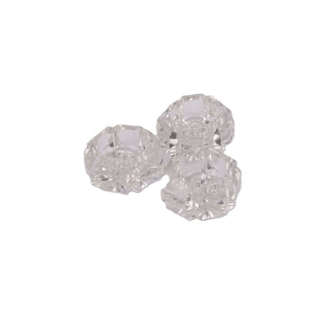 3 petits bougeoirs en verre transparent