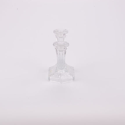 Bougeoir en verre cristallin