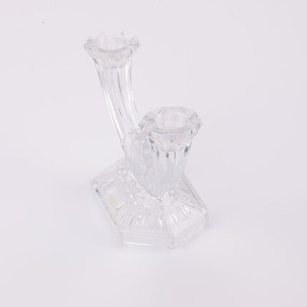 Bougeoir en verre cristallin
