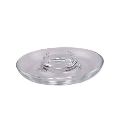 Bougeoir en verre  transparent