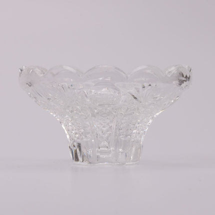 Cut crystal glass candlestick