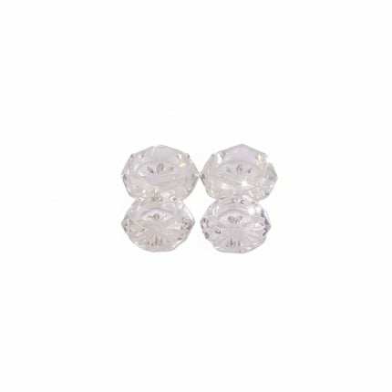 2 petits bougeoirs en verre cristallin  transparent