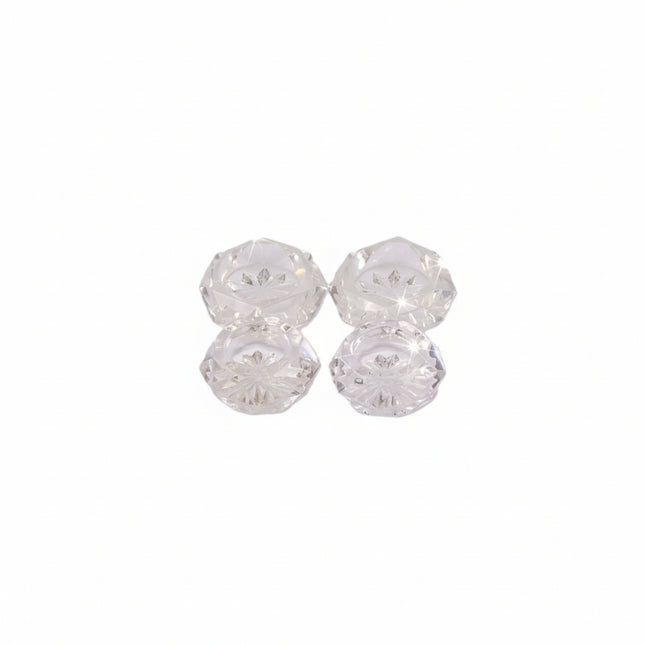 2 petits bougeoirs en verre cristallin  transparent