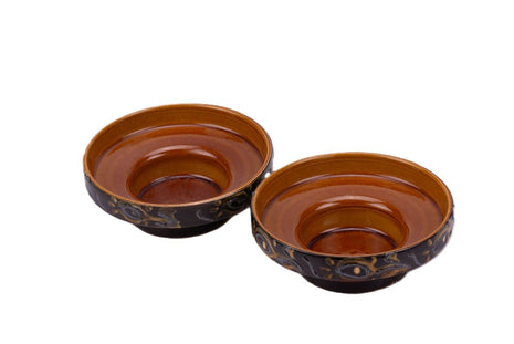 Bougeoir brun fabrication artisanale