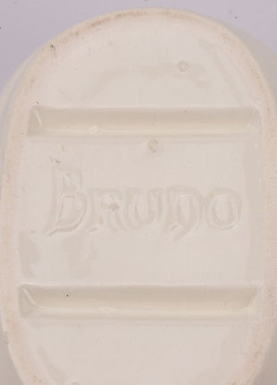 Boite avec couvercle en céramique Bruno blanche et verte