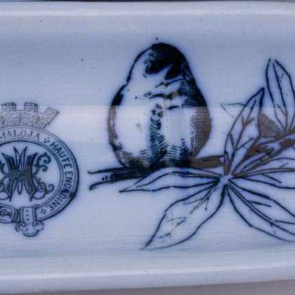 Porte-savon en porcelaine Maloja bleu