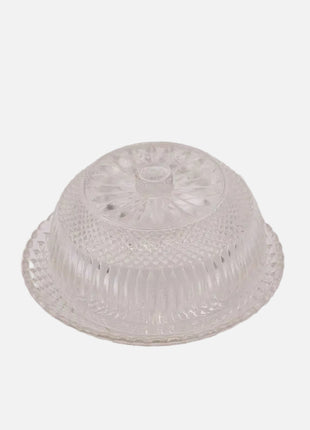 Cloche en verre sculpté transparent