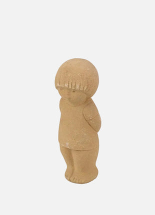 Figurine beige garçon en grès Marbell Stone Art