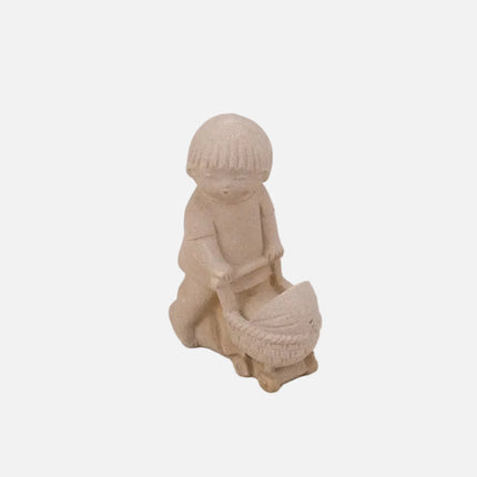 Figurine beige poussette Marbell Stone Art