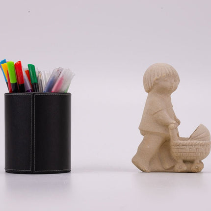 Figurine beige poussette Marbell Stone Art