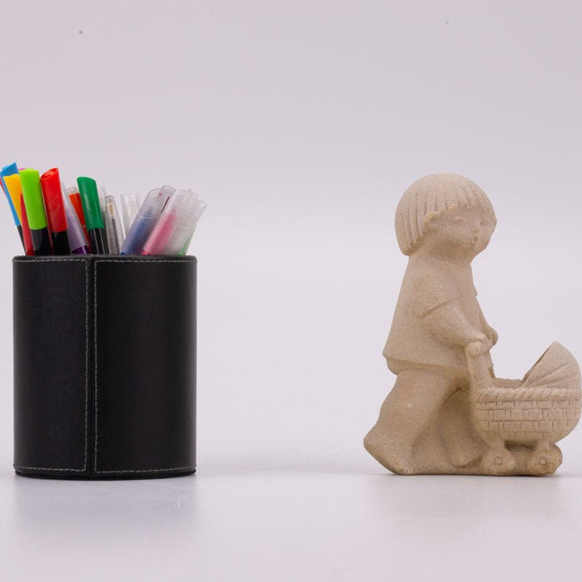 Figurine beige poussette Marbell Stone Art