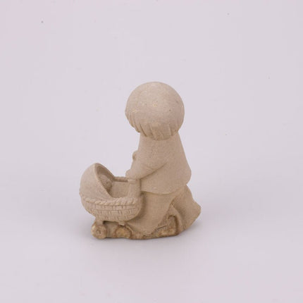 Figurine beige poussette Marbell Stone Art