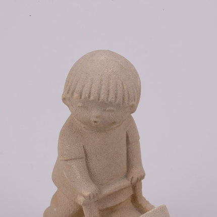 Figurine beige poussette Marbell Stone Art