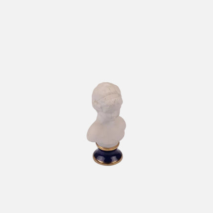 Buste petite fille en biscuit Limoges blanc