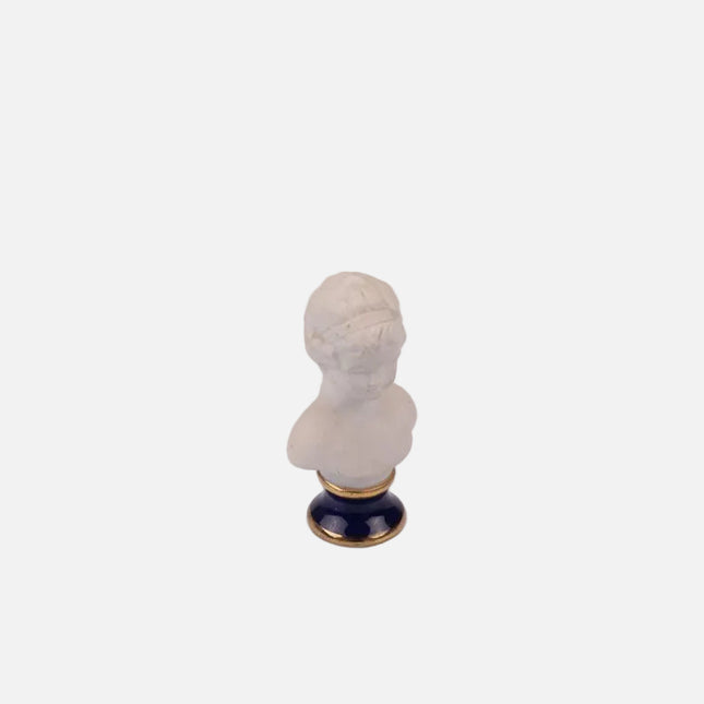 Buste petite fille en biscuit Limoges blanc