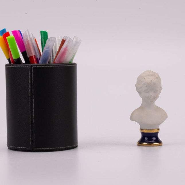 Buste petite fille en biscuit Limoges blanc