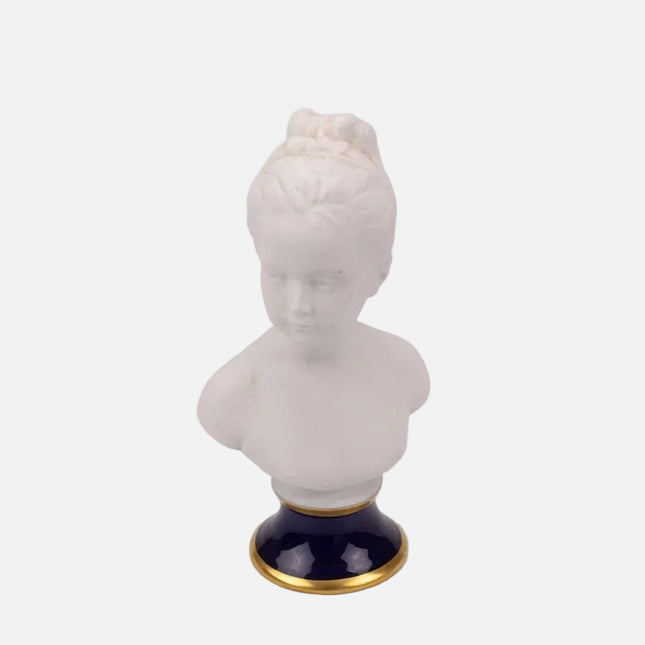Buste en biscuit de Limoges par Tharaud blanc