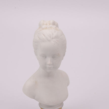 Buste en biscuit de Limoges par Tharaud blanc
