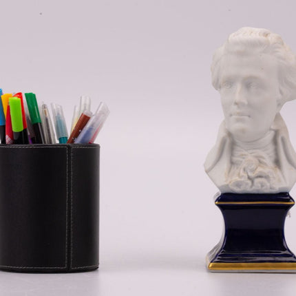 Buste Mozart en biscuit Limoges blanc