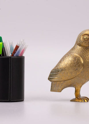 Figurine chouette d'Athena en laiton doré