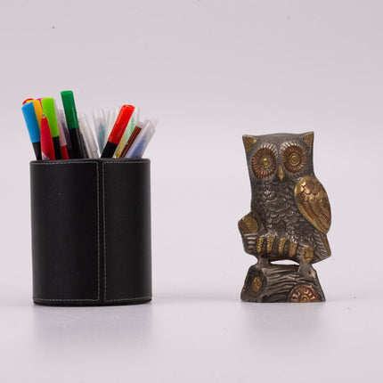 Figurine hibou bronze cuivré
