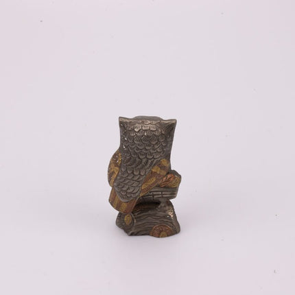 Figurine hibou bronze cuivré