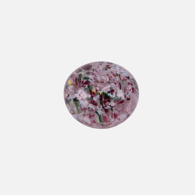 Boule sulfure en verre bouquet multicolore