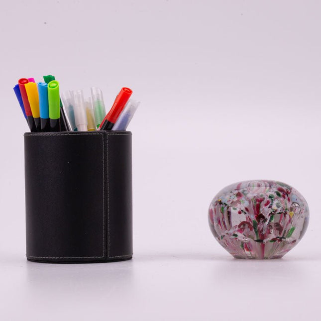 Boule sulfure en verre bouquet multicolore