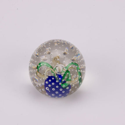 Boule sulfure en verre multicolore