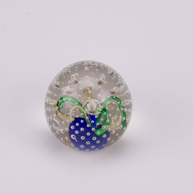 Boule sulfure en verre multicolore