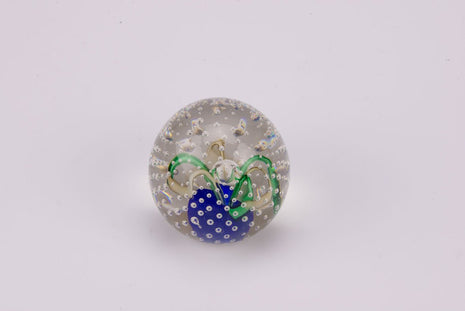Boule sulfure en verre multicolore