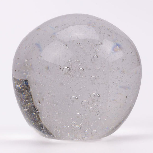 Boule sulfure en verre bulles transparentes