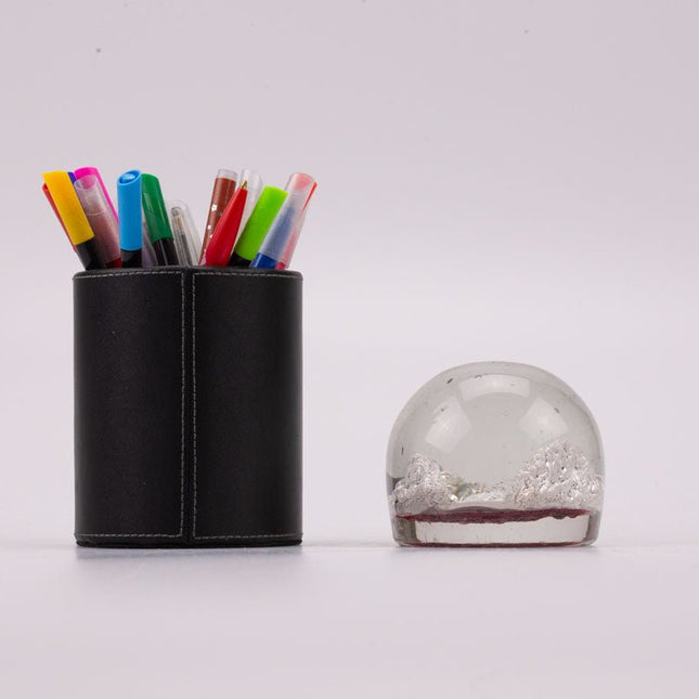 Boule sulfure en verre lézard argenté