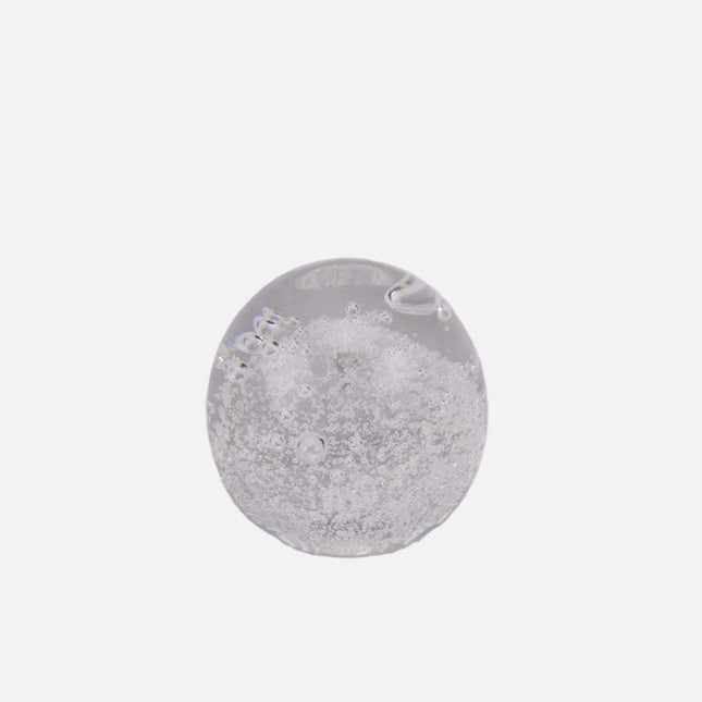 Boule sulfure en verre nuage de bulles transparentes