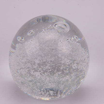 Boule sulfure en verre nuage de bulles transparentes