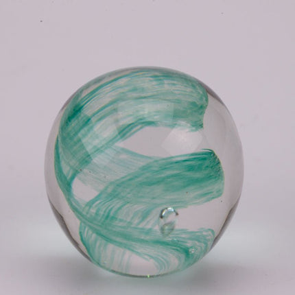 Boule sulfure en verre tourbillon vert