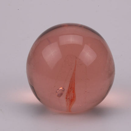 Boule sulfure en verre tourbillon rose