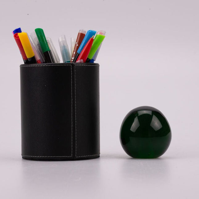 Boule sulfure en verre ronde et verte