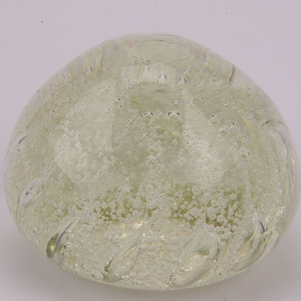 Boule sulfure en verre multitude bulles transparentes