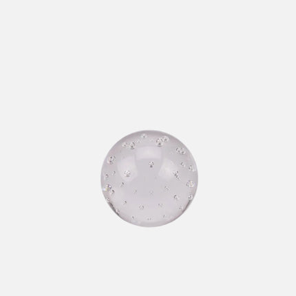 Boule sulfure en verre bulles transparentes