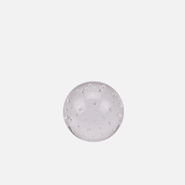 Boule sulfure en verre bulles transparentes