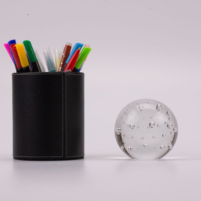 Boule sulfure en verre bulles transparentes
