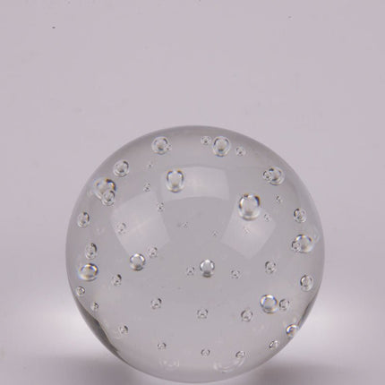 Boule sulfure en verre bulles transparentes