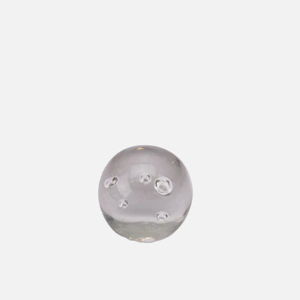 Boule sulfure en verre petites bulles transparentes