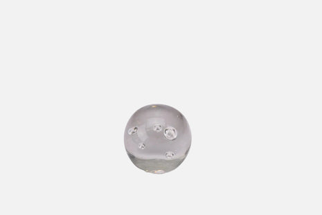 Boule sulfure en verre petites bulles transparentes